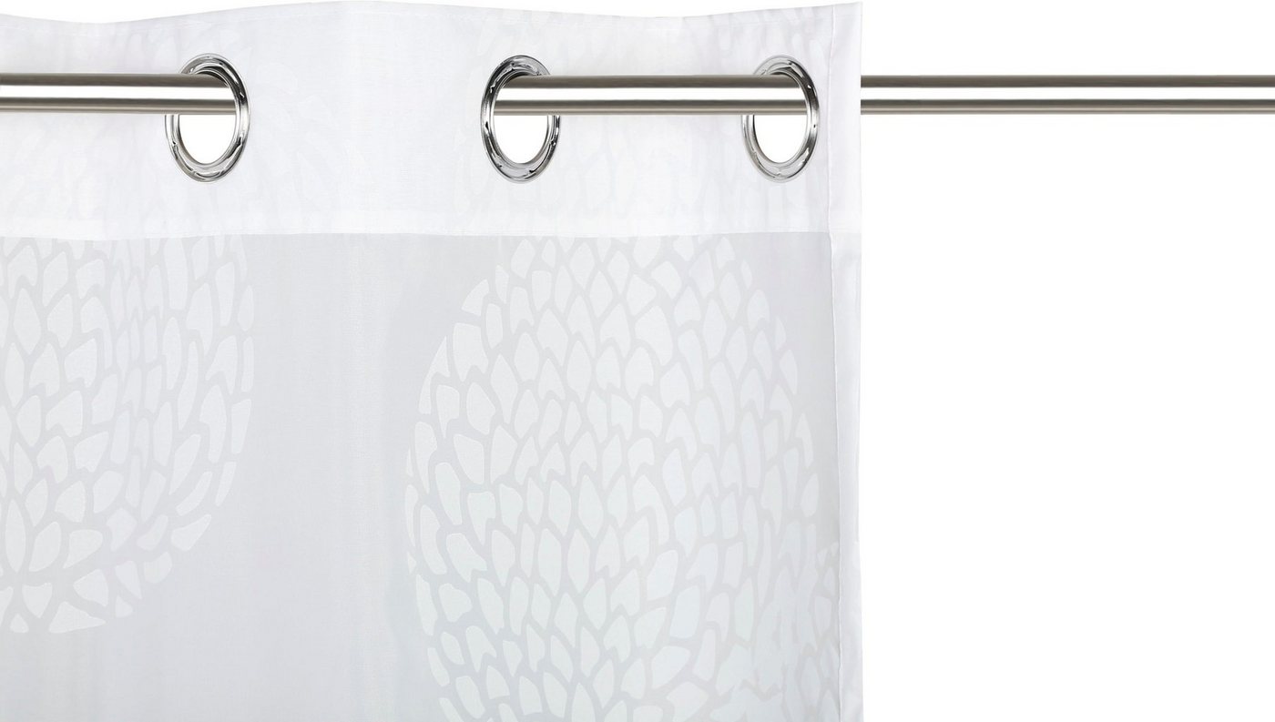 OTTO home Gardine BELEM, 1 Stück, transparent, Kreisemotiv (1 St), Ösen, transparent, Polyester, 1 Schal, Polyester, Kreise – Bild 5 von 5