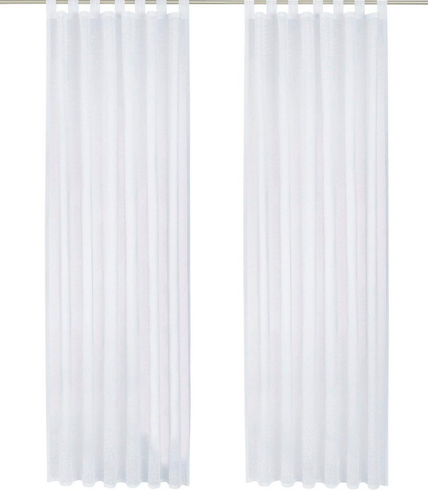 OTTO home Gardine Belem, 1 Stück, Schlaufen, transparent (2 St), Schlaufen, transparent, Voile, 1 oder 2 Schals, Vorhang, Fertiggardine, Kreise – Bild 4 von 5