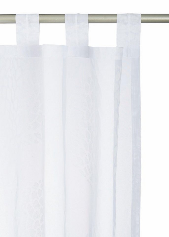 OTTO home Gardine Belem, 1 Stück, Schlaufen, transparent (2 St), Schlaufen, transparent, Voile, 1 oder 2 Schals, Vorhang, Fertiggardine, Kreise – Bild 5 von 5