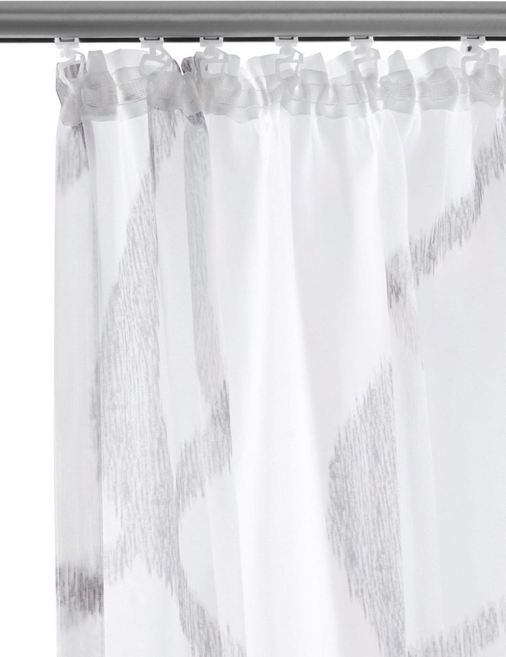 OTTO home Gardine Bene, 1 Stück, Kräuselband, transparent, gemustert (1 St), Kräuselband, transparent, Polyester, Transparent, gemustert, glatt, verschiedene Gr – Bild 4 von 5