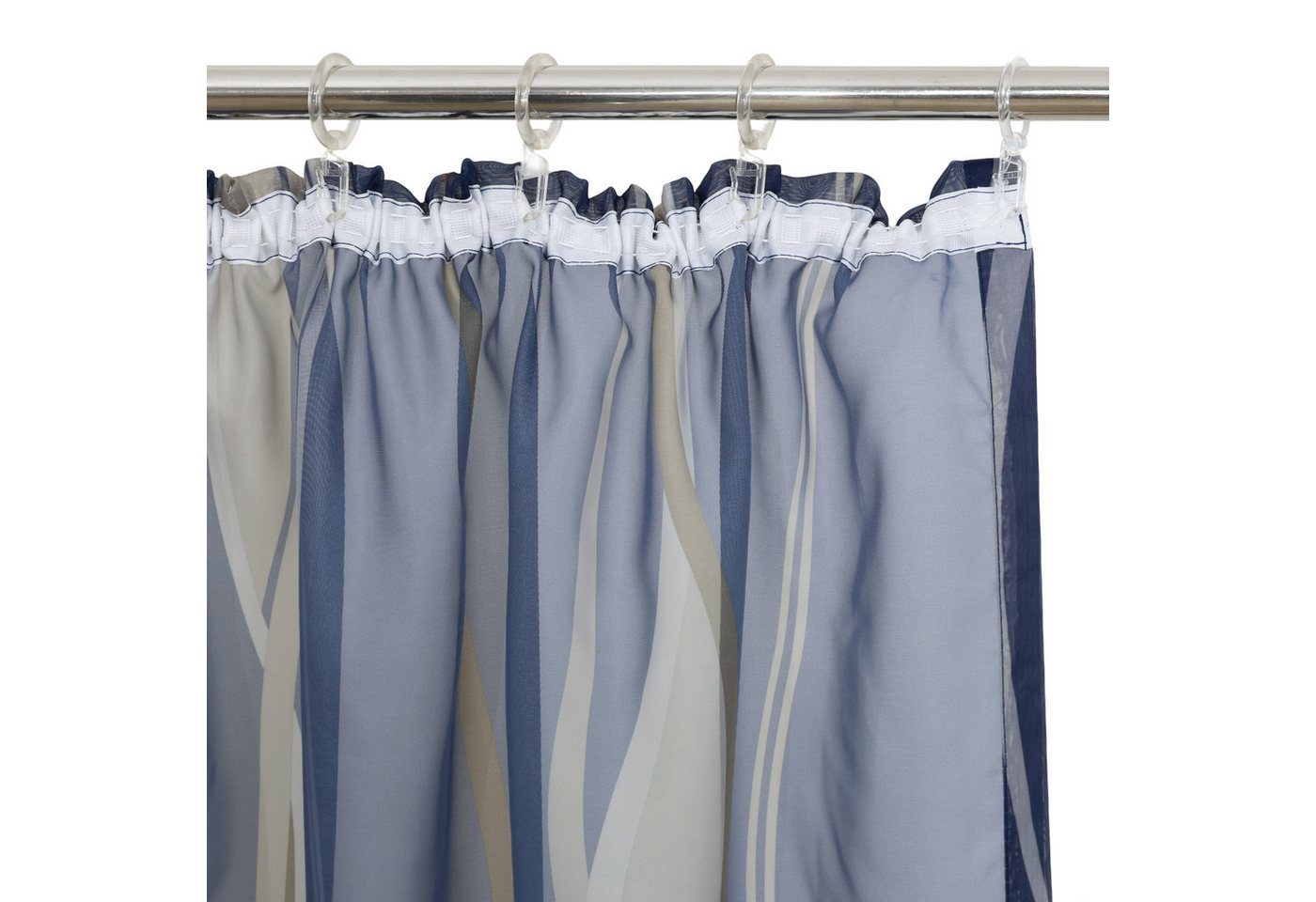 OTTO home Gardine Dimona, 2er-Set, transparent, Kräuselband, Wellenmotiv (2 St), Kräuselband, transparent, Voile, 2er-Set, transparent, Voile, Polyester – Bild 5 von 5