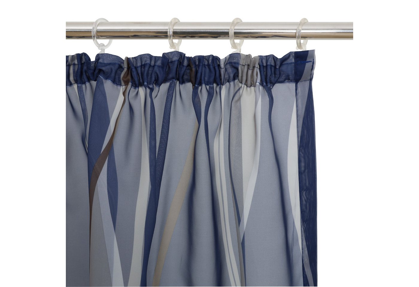 OTTO home Gardine Dimona, 2er-Set, transparent, Kräuselband, Wellenmotiv (2 St), Kräuselband, transparent, Voile, 2er-Set, transparent, Voile, Polyester – Bild 4 von 5