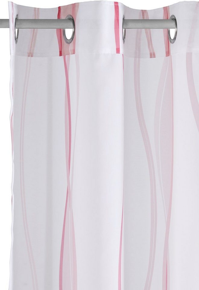 OTTO home Gardine Dimona, 2er- Set, transparent, Wellen (2 St), Ösen, transparent, Voile, 2-er Set, transparent, Voile, Polyester, Wellen – Bild 5 von 5
