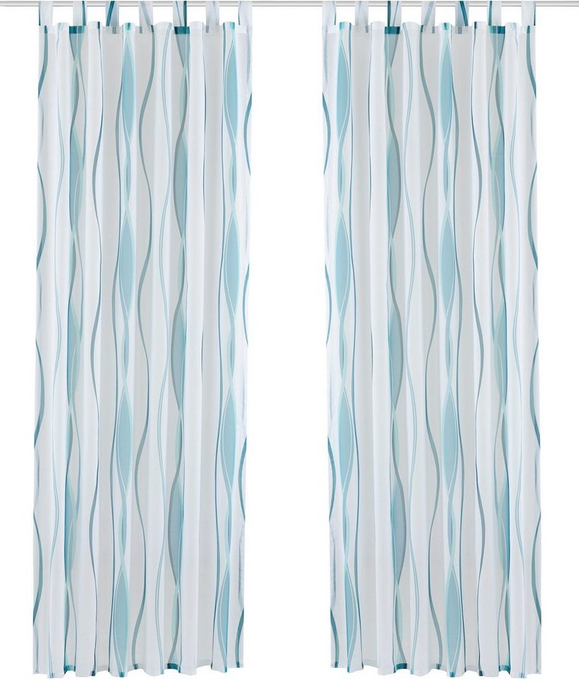 OTTO home Gardine DIMONA, 2er-Set, Schlaufen, transparent, Wellen (2 St), Schlaufen, transparent, Voile, 2-er Set, Voile, Polyester, Wellen – Bild 2 von 5