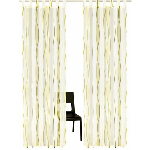 OTTO home Gardine DIMONA, 2er-Set, Schlaufen, transparent, Wellen (2 St), Schlaufen, transparent, Voile, 2-er Set, Voile, Polyester, Wellen