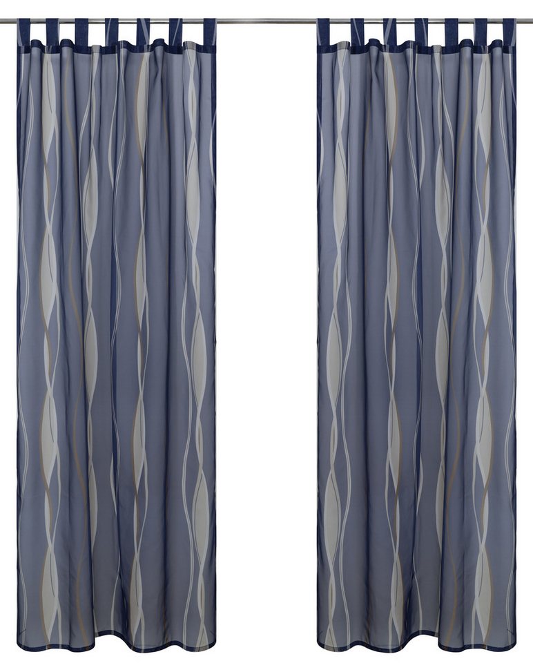 OTTO home Gardine Dimona (2 St), Schlaufen, transparent, Voile, 2er-Set, Voile, Polyester, Wellen – Bild 2 von 5