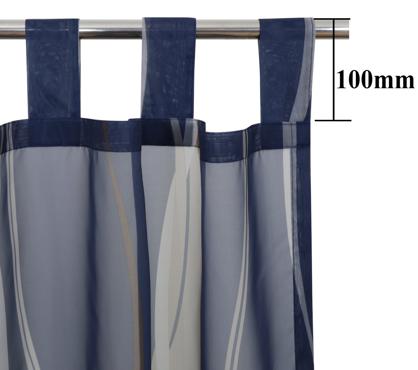 OTTO home Gardine Dimona (2 St), Schlaufen, transparent, Voile, 2er-Set, Voile, Polyester, Wellen – Bild 3 von 5