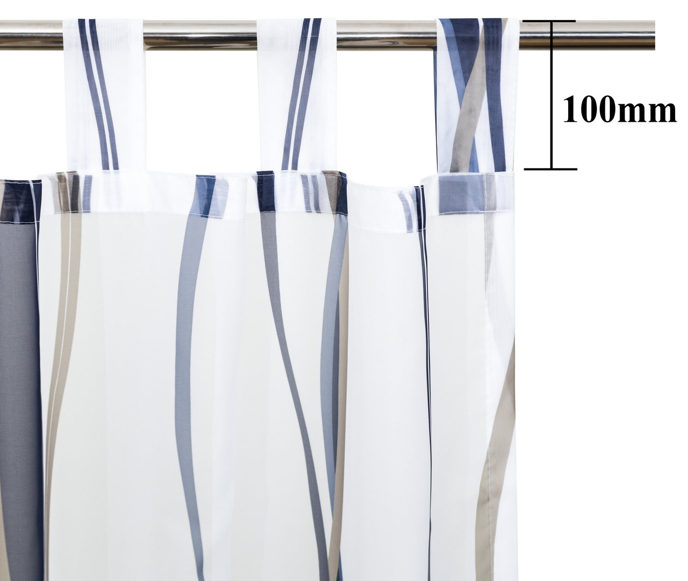 OTTO home Gardine DIMONA, 2er-Set, Schlaufen, transparent, Wellen (2 St), Schlaufen, transparent, Voile, 2-er Set, Voile, Polyester, Wellen – Bild 4 von 5