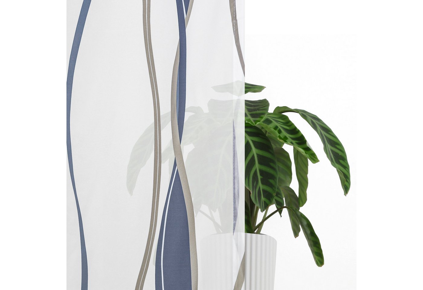OTTO home Gardine DIMONA, 2er-Set, Schlaufen, transparent, Wellen (2 St), Schlaufen, transparent, Voile, 2-er Set, Voile, Polyester, Wellen – Bild 5 von 5