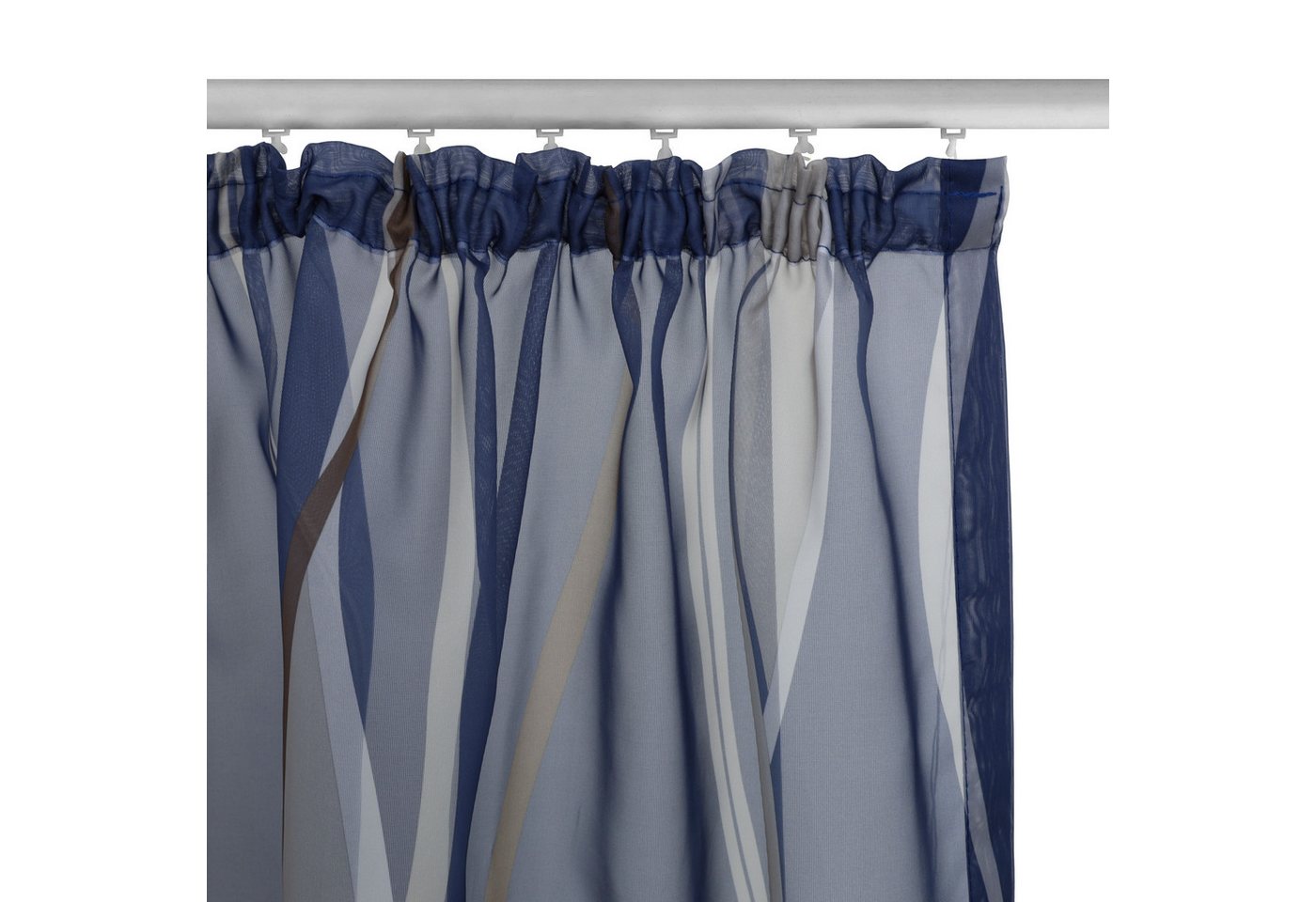 OTTO home Gardine Dimona, 2er-Set, transparent, Kräuselband, Wellenmotiv (2 St), Kräuselband, transparent, Voile, 2er-Set, transparent, Voile, Polyester – Bild 4 von 5