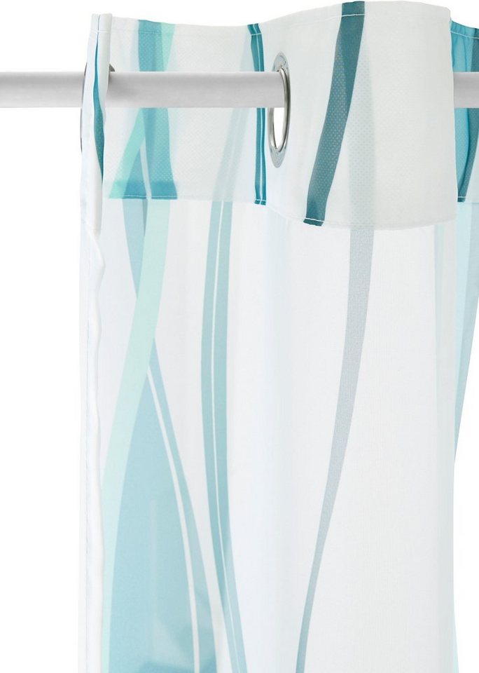 OTTO home Gardine Dimona, 2er- Set, transparent, Wellen (2 St), Ösen, transparent, Voile, 2-er Set, transparent, Voile, Polyester, Wellen – Bild 5 von 5
