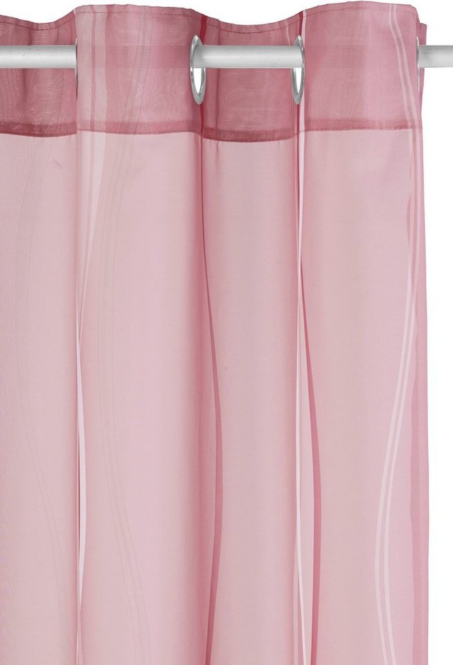 OTTO home Gardine Dimona, Ösen, transparent, 2er-Set (2 St), Ösen, transparent, Voile, 2er-Set, transparent, Voile, Polyester – Bild 4 von 5