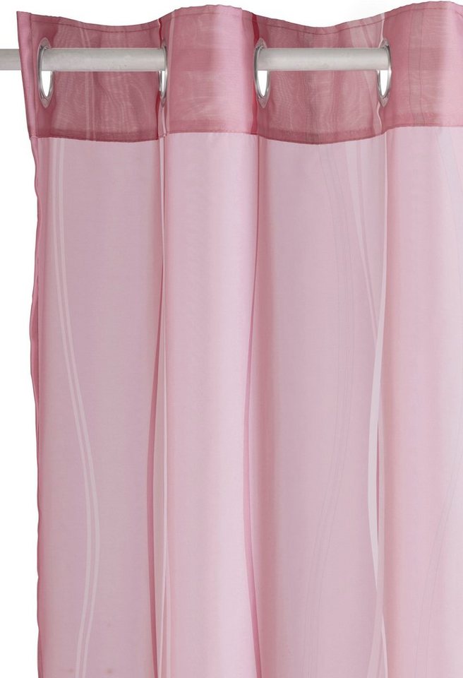 OTTO home Gardine Dimona, Ösen, transparent, 2er-Set (2 St), Ösen, transparent, Voile, 2er-Set, transparent, Voile, Polyester – Bild 5 von 5