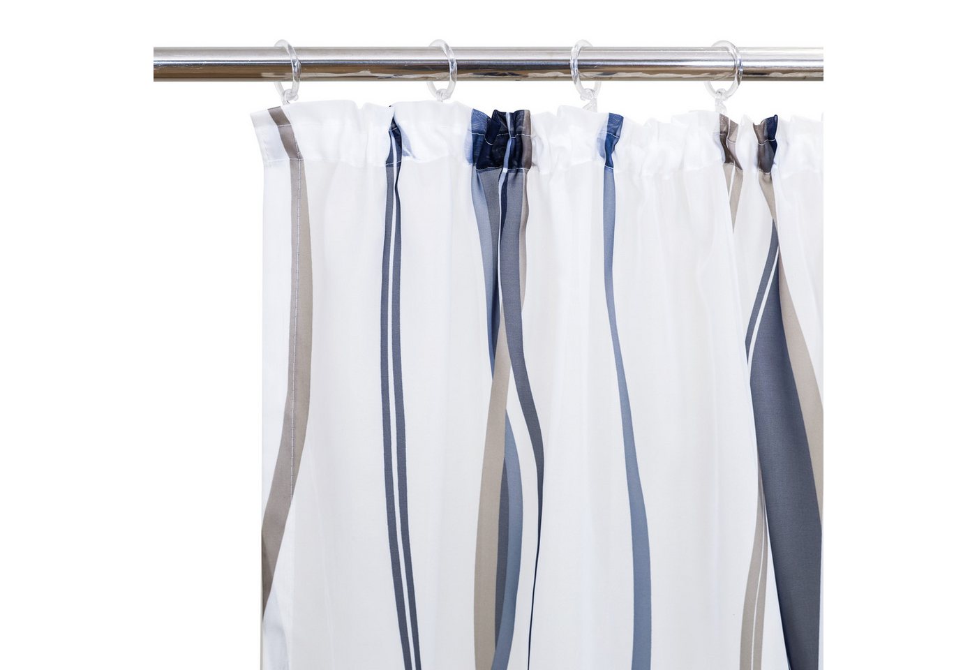 OTTO home Gardine Dimona, 2er-Set, Kräuselband, transparent, Wellenmotiv (2 St), Kräuselband, transparent, Voile, 2er-Set, Bestseller, Polyester, Wellen – Bild 4 von 5