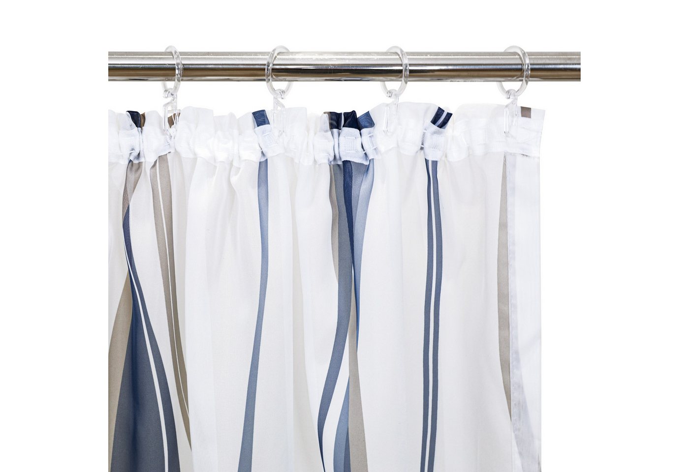 OTTO home Gardine Dimona, 2er-Set, Kräuselband, transparent, Wellenmotiv (2 St), Kräuselband, transparent, Voile, 2er-Set, Bestseller, Polyester, Wellen – Bild 5 von 5