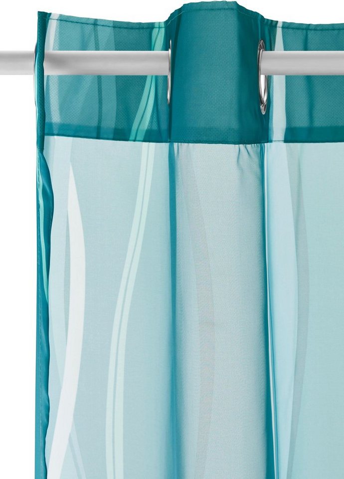 OTTO home Gardine Dimona, Ösen, transparent, 2er-Set (2 St), Ösen, transparent, Voile, 2er-Set, transparent, Voile, Polyester – Bild 3 von 5