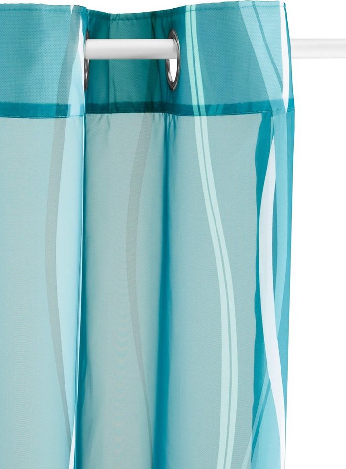 OTTO home Gardine Dimona, Ösen, transparent, 2er-Set (2 St), Ösen, transparent, Voile, 2er-Set, transparent, Voile, Polyester – Bild 4 von 5