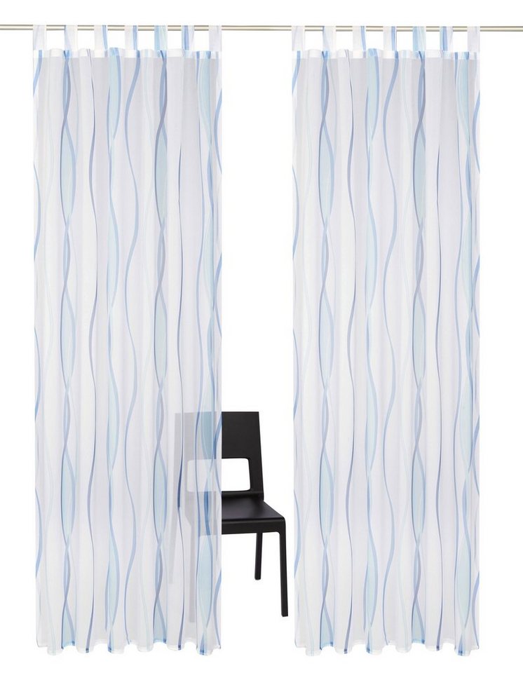 OTTO home Gardine DIMONA, 2er-Set, Schlaufen, transparent, Wellen (2 St), Schlaufen, transparent, Voile, 2-er Set, Voile, Polyester, Wellen – Bild 2 von 5