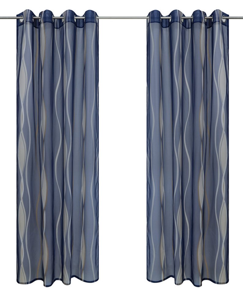 OTTO home Gardine Dimona, Ösen, transparent, 2er-Set (2 St), Ösen, transparent, Voile, 2er-Set, transparent, Voile, Polyester – Bild 2 von 5