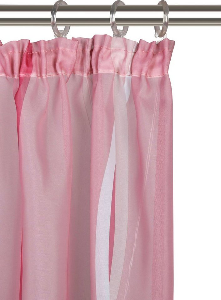 OTTO home Gardine Dimona, 2er-Set, transparent, Kräuselband, Wellenmotiv (2 St), Kräuselband, transparent, Voile, 2er-Set, transparent, Voile, Polyester – Bild 4 von 5