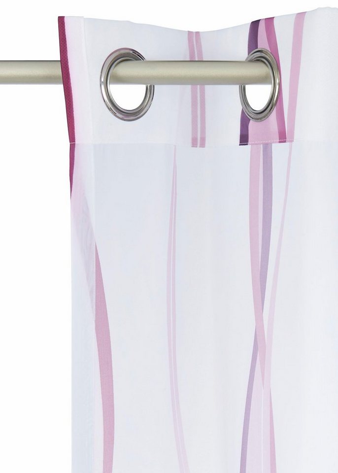 OTTO home Gardine Dimona, 2er- Set, transparent, Wellen (2 St), Ösen, transparent, Voile, 2-er Set, transparent, Voile, Polyester, Wellen – Bild 5 von 5