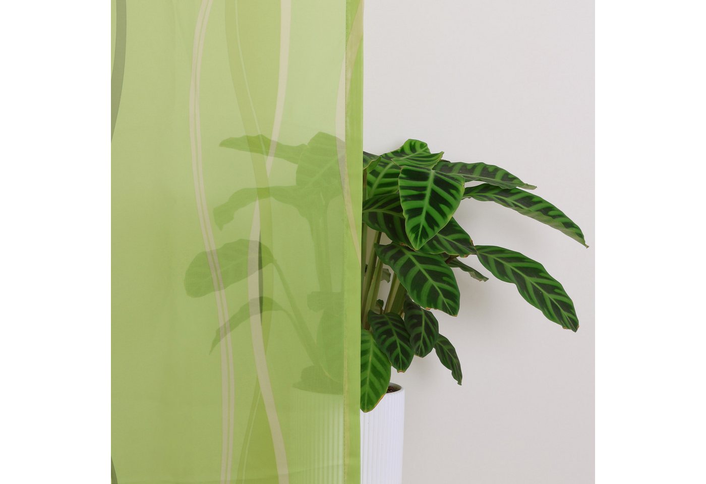 OTTO home Gardine Dimona, Ösen, transparent, 2er-Set (2 St), Ösen, transparent, Voile, 2er-Set, transparent, Voile, Polyester – Bild 4 von 5
