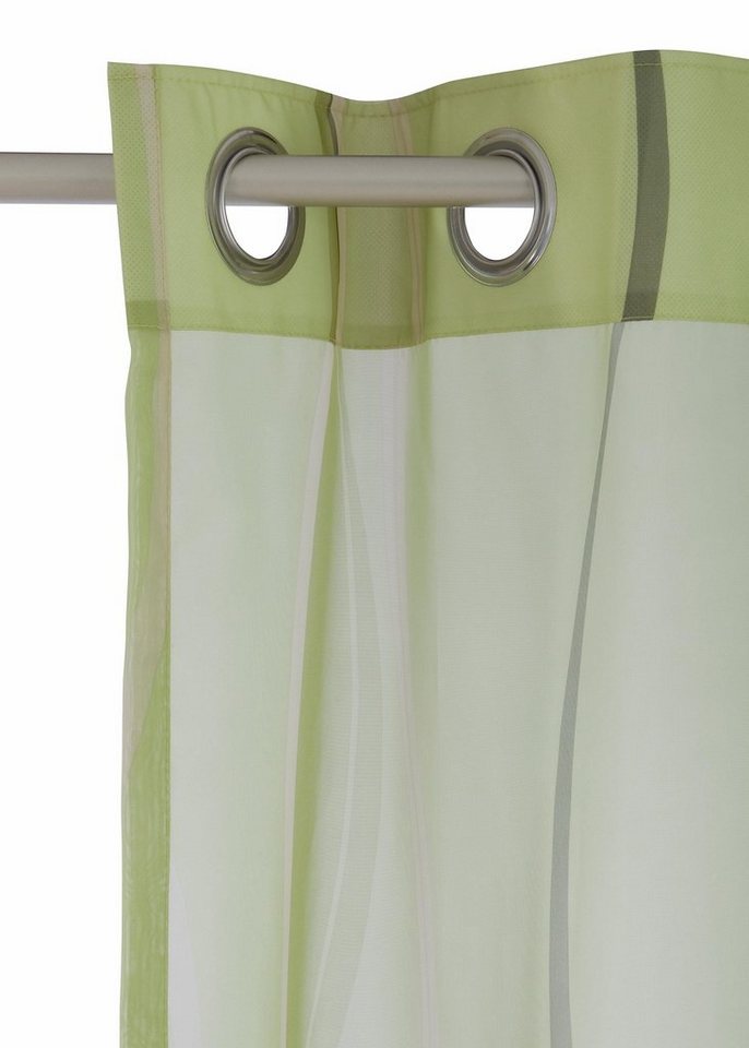 OTTO home Gardine Dimona, Ösen, transparent, 2er-Set (2 St), Ösen, transparent, Voile, 2er-Set, transparent, Voile, Polyester – Bild 5 von 5