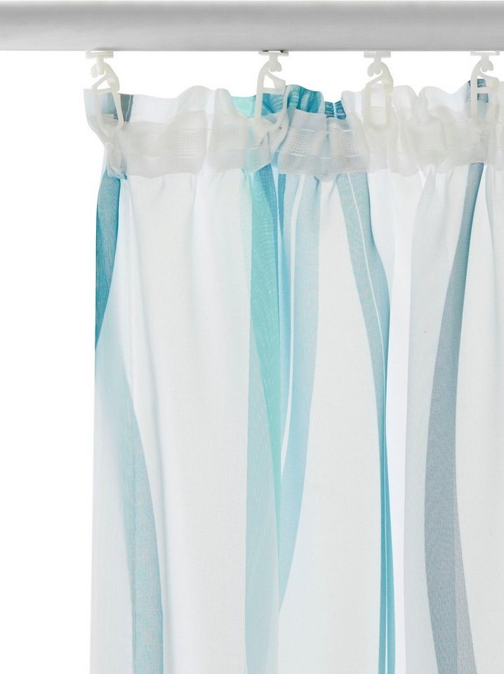 OTTO home Gardine Dimona, 2er-Set, Kräuselband, transparent, Wellenmotiv (2 St), Kräuselband, transparent, Voile, 2er-Set, Bestseller, Polyester, Wellen – Bild 5 von 5