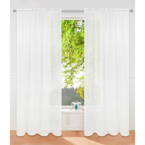 OTTO home Gardine Dolly (1 St), Stangendurchzug, transparent, Polyester, Stangendurchzug, transparent, gewebt, Pflegeleicht, eleganter Fall