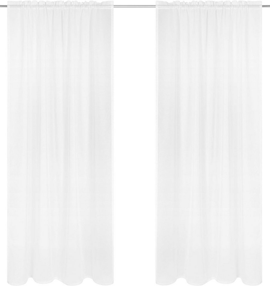 OTTO home Gardine Dolly (1 St), Stangendurchzug, transparent, Polyester, Stangendurchzug, transparent, gewebt, Pflegeleicht, eleganter Fall – Bild 2 von 5