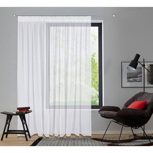 OTTO home Gardine Dolly, 1 Stück, Multifunktionsband, transparent (1 St), Multifunktionsband, transparent, Transparent, Gewebt, Polyester, extra Breite ab 3 Met