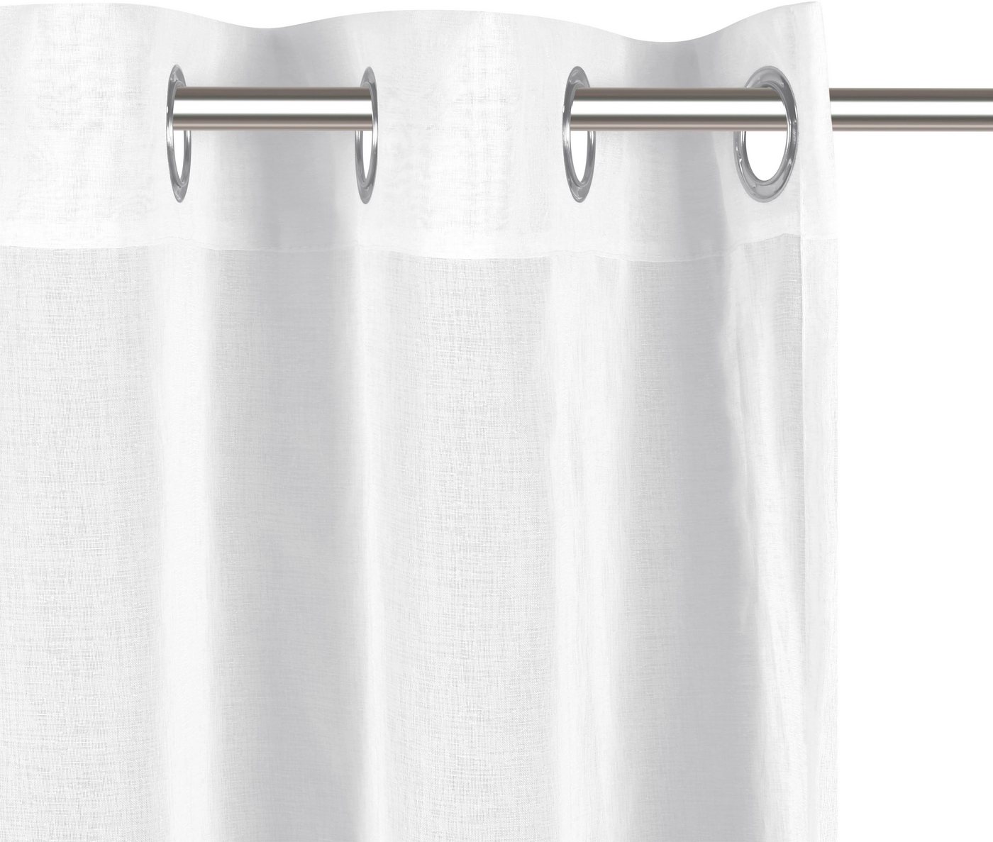 OTTO home Gardine Dolly, 1er-Set, transparent gewebt, Ösen (1 St), Ösen, transparent, gewebt, Polyester, extra Breite ab 3 Meter – Bild 5 von 5