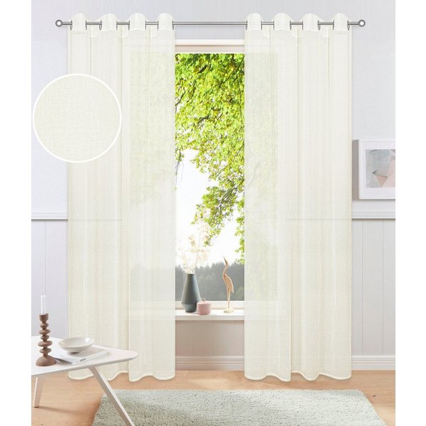 OTTO home Gardine Dolly, 1 Stück, transparent, gewebt (1 St), Ösen, transparent, Transparent, Gewebt, Polyester