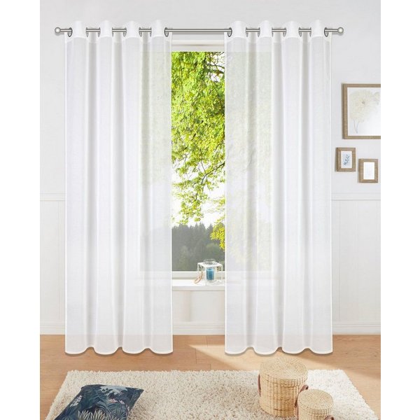 OTTO home Gardine Dolly, 1 Stück, transparent, gewebt (1 St), Ösen, transparent, Transparent, Gewebt, Polyester