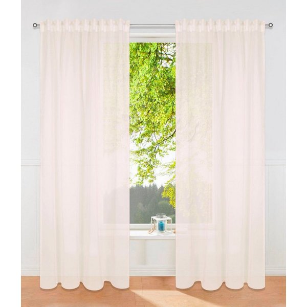 OTTO home Gardine Dolly, 1er- und 2er-Set, transparent, Multiband (2 St), Multifunktionsband, transparent, gewebt, Polyester