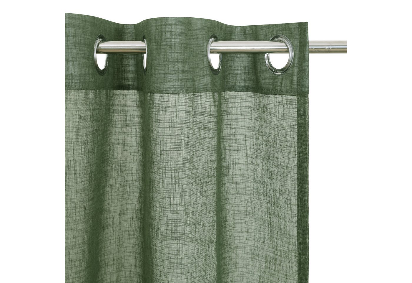 OTTO home Gardine Fiete, 1 Stück, halbtransparent, leinen Optik (1 St), Ösen, halbtransparent, Leinen Optik, monochrom, basic, pflegeleicht, verschiedene Größen – Bild 4 von 5
