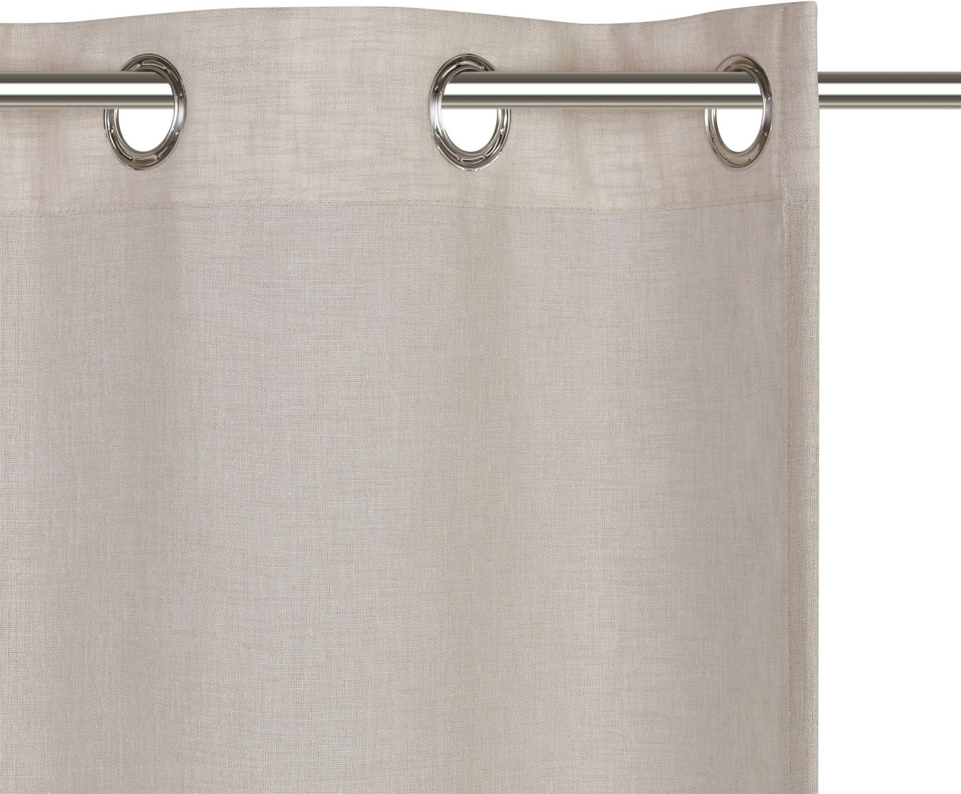 OTTO home Gardine Fiete, 1 Stück, halbtransparent, leinen Optik (1 St), Ösen, halbtransparent, Leinen Optik, monochrom, basic, pflegeleicht, verschiedene Größen – Bild 4 von 5
