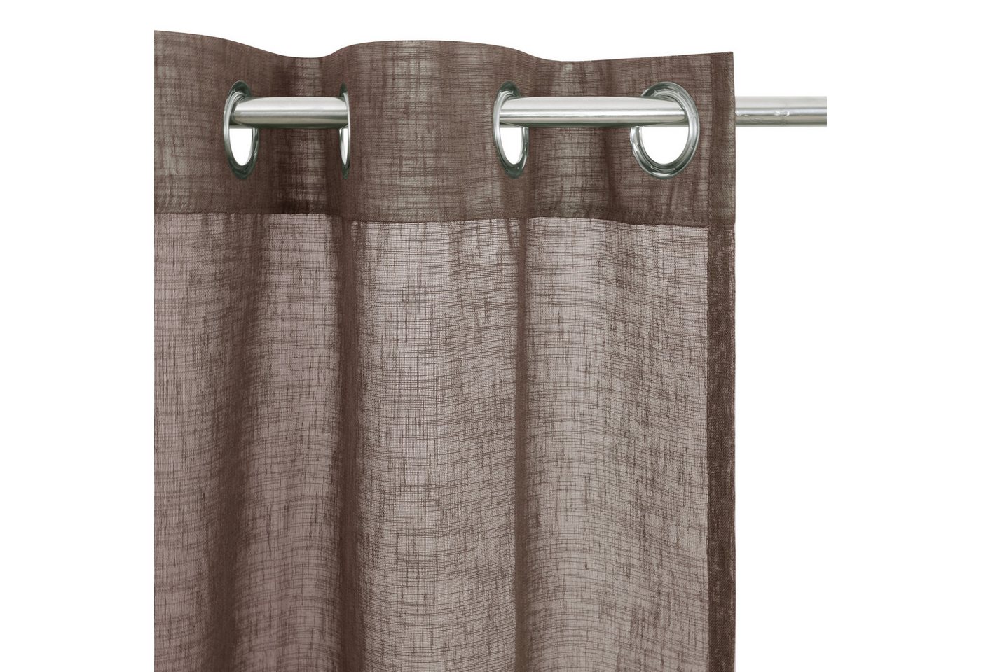 OTTO home Gardine Fiete, 1 Stück, halbtransparent, leinen Optik (1 St), Ösen, halbtransparent, Leinen Optik, monochrom, basic, pflegeleicht, verschiedene Größen – Bild 4 von 5