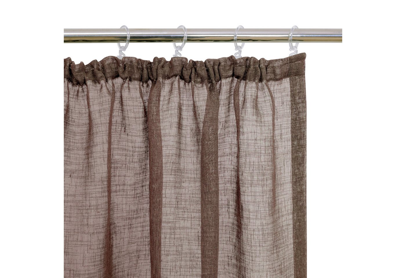 OTTO home Gardine Fiete, 1 Stück, Leinen Optik, halbtransparent, Kräuselband (1 St), Kräuselband, halbtransparent, Leinen Optik, Sichtschutz, halbtransparent, e – Bild 4 von 5