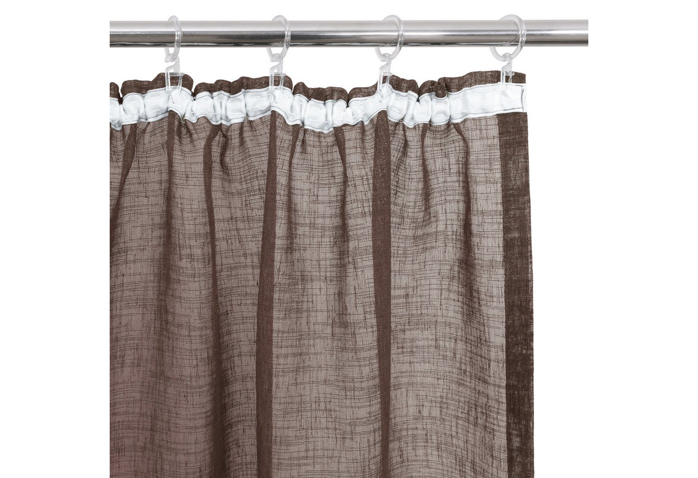 OTTO home Gardine Fiete, 1 Stück, Leinen Optik, halbtransparent, Kräuselband (1 St), Kräuselband, halbtransparent, Leinen Optik, Sichtschutz, halbtransparent, e – Bild 5 von 5