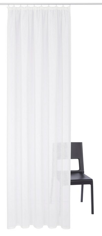 OTTO home Gardine Fiete, 1 Stück, Leinen Optik, halbtransparent, Kräuselband (1 St), Kräuselband, halbtransparent, Leinen Optik, Sichtschutz, halbtransparent, e – Bild 5 von 5