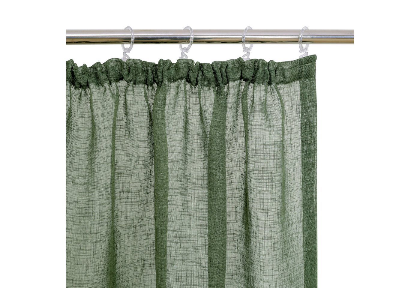 OTTO home Gardine Fiete, 1 Stück, Leinen Optik, halbtransparent, Kräuselband (1 St), Kräuselband, halbtransparent, Leinen Optik, Sichtschutz, halbtransparent, e – Bild 4 von 5