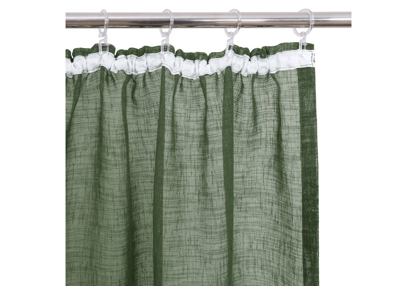 OTTO home Gardine Fiete, 1 Stück, Leinen Optik, halbtransparent, Kräuselband (1 St), Kräuselband, halbtransparent, Leinen Optik, Sichtschutz, halbtransparent, e – Bild 5 von 5