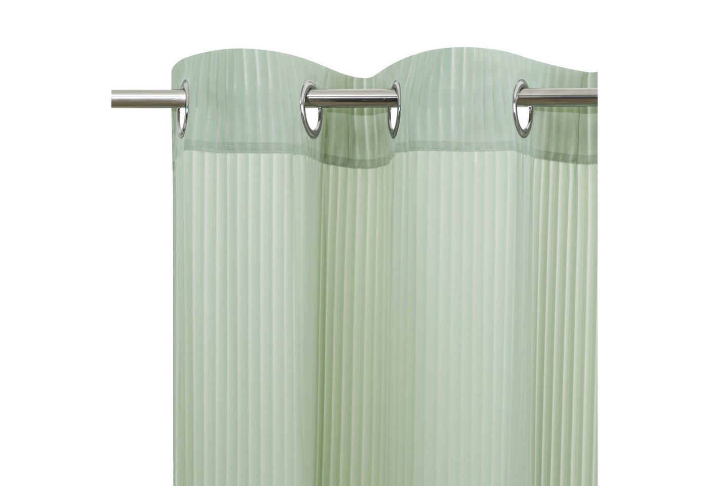 OTTO home Gardine Fritty, 2 Stück mit Ösen, transparent, Längstsreifen (2 St), Ösen, transparent, Ausbrenner, Ösen, transparent, Pflegeleicht, elegante Längstst – Bild 5 von 5