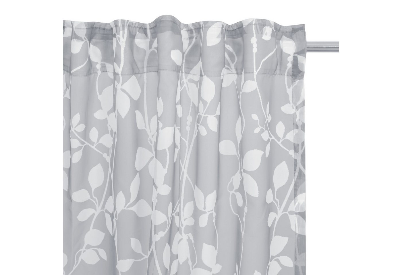OTTO home Gardine Issoire (1 St), Multifunktionsband, transparent, Wohnzimmer, Schlafzimmer, Esszimmer, gemustert und halbtransparent – Bild 4 von 5