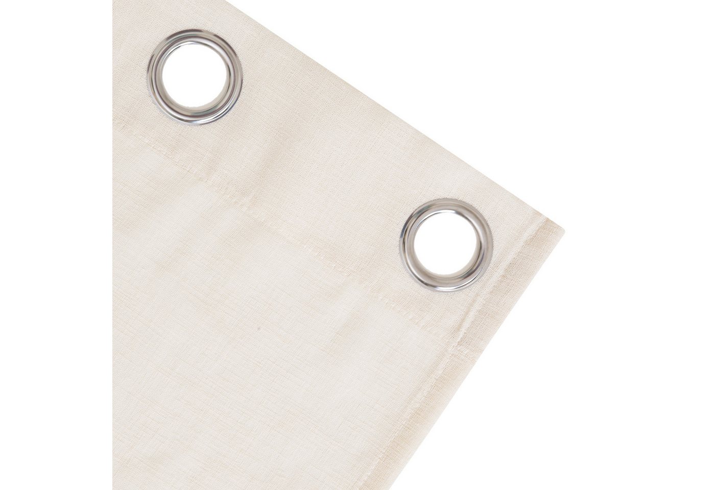 OTTO home Gardine Kyllo (2 St), Ösen, halbtransparent, Polyester, Leinen-Look, halbtransparent, Ösen- Aufhängung, Pflegeleicht – Bild 5 von 5