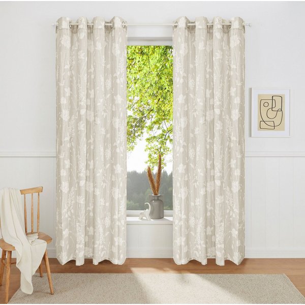 OTTO home Gardine Linnah, 1 Stück, halbtransparent, (1 St), Ösen, halbtransparent, Polyester, halbtransparent, strukturiert, Wohnzimmer, Schlafzimmer, Esszimmer