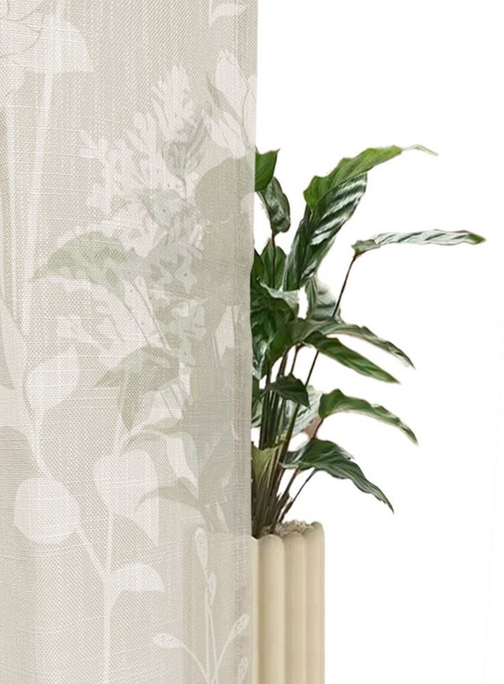 OTTO home Gardine Linnah, 1 Stück, halbtransparent, (1 St), Ösen, halbtransparent, Polyester, halbtransparent, strukturiert, Wohnzimmer, Schlafzimmer, Esszimmer – Bild 3 von 5