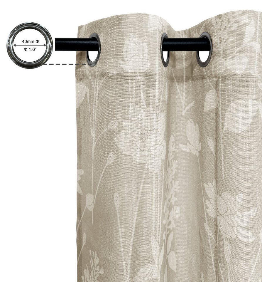 OTTO home Gardine Linnah, 1 Stück, halbtransparent, (1 St), Ösen, halbtransparent, Polyester, halbtransparent, strukturiert, Wohnzimmer, Schlafzimmer, Esszimmer – Bild 4 von 5