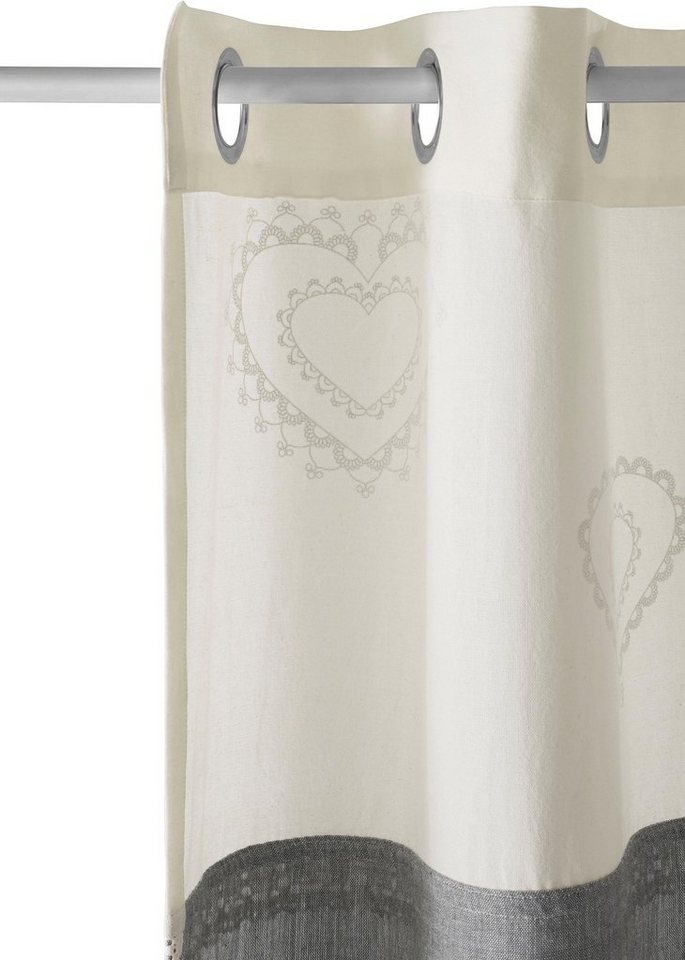 OTTO home Gardine Louis (1 St), Ösen, halbtransparent, halbtransparent, aus Bio-Baumwolle, einseitig bedruckt – Bild 5 von 5